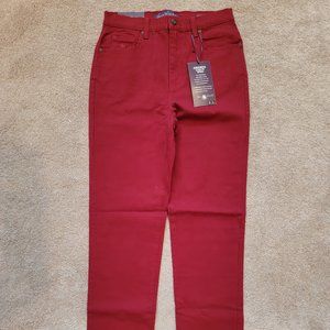 Gloria Vanderbilt Amanda Classic Fit Tapered Burgundy Jeans